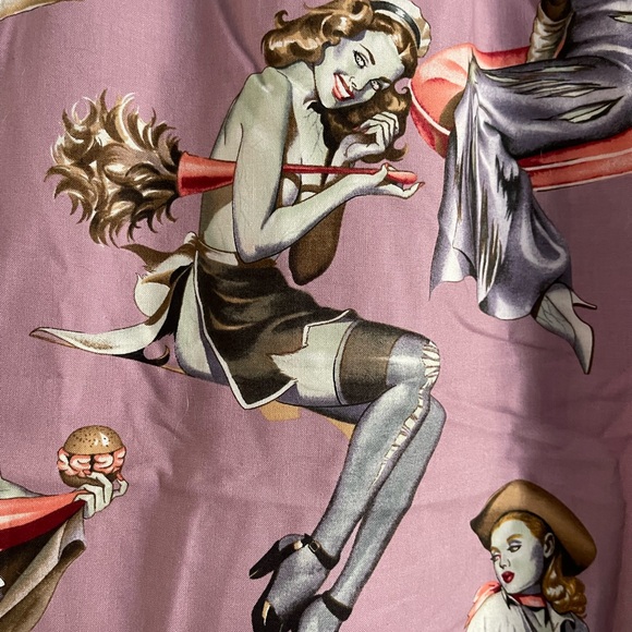 Beauties & Brains zombie pinup girl fabric by Alexander Henry - Picture 2 of 8